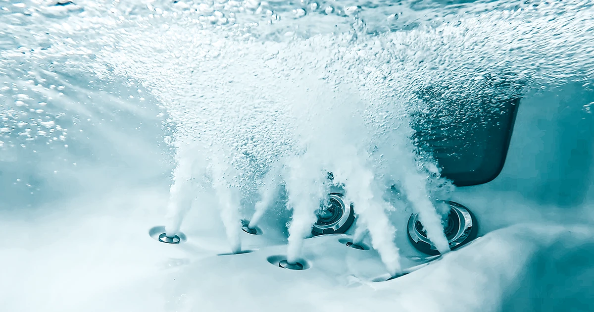 Unterwasseraufnahme Whirlpooldüsen