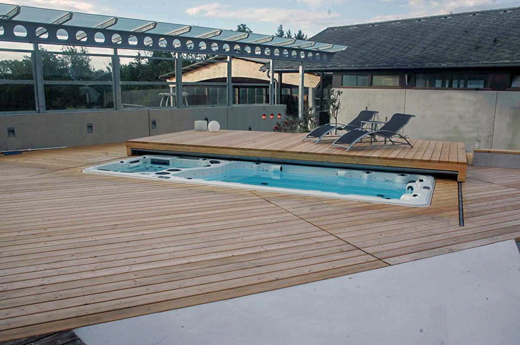 Swim Spa Aquarius mit Pool Lounge
