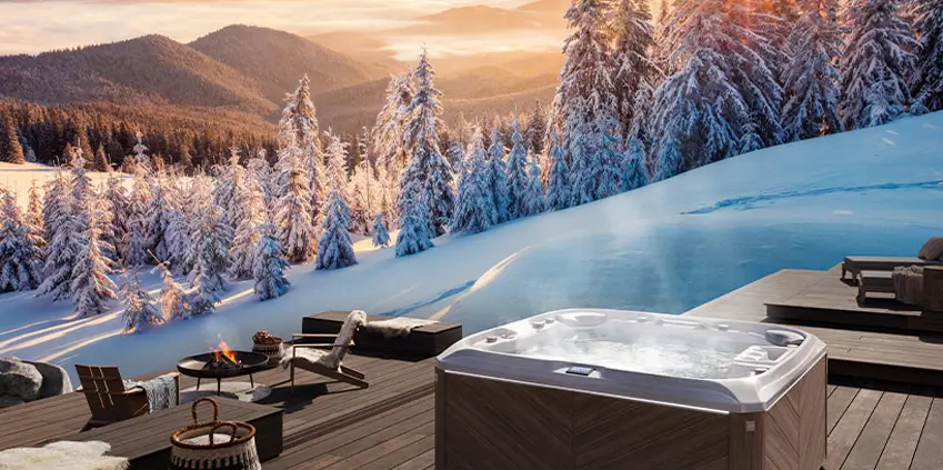 Armstark Whirlpool Swimspa Winter Landschaft