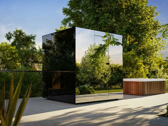 Armstark Gartensaunen Kiva Premium Impression Spiegelglas