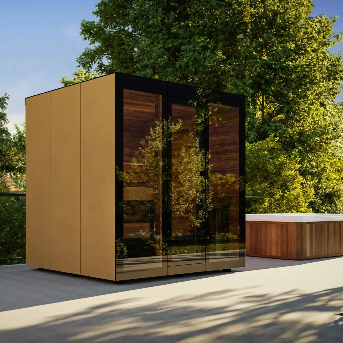 Armstark Gartensauna Kiva Premium Klarglas