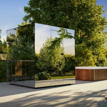 Armstark Gartensauna Kiva Premium Spiegelglas